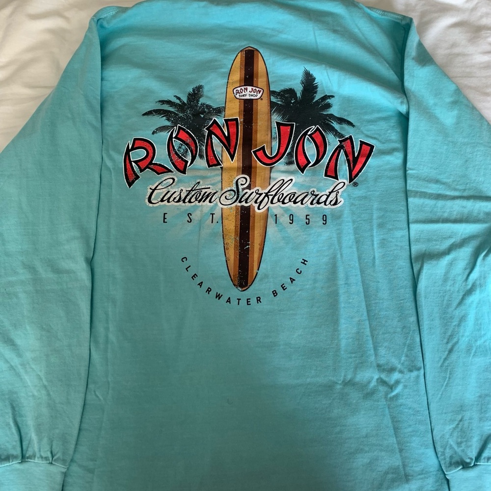 Light blue Ron Jon long sleeve T shirt